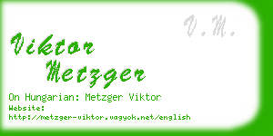viktor metzger business card
